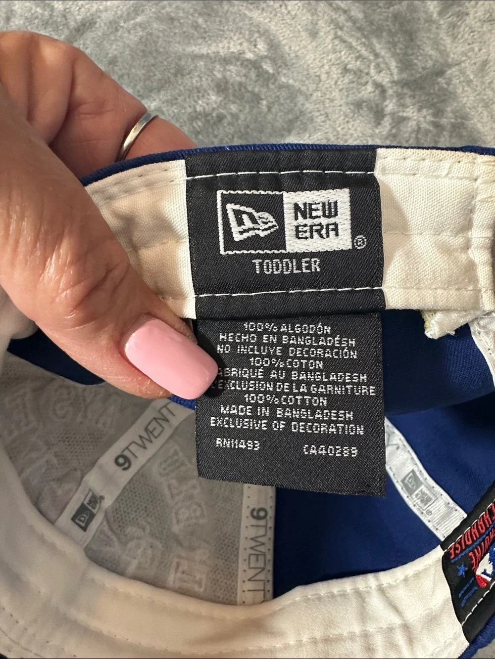 EUC New Era Toddler Baseball Cap - Royal Blue and White Lil Blue Jays Fan